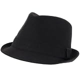 Related Top Seller of Classic Cotton Black Fedora Hat New Linen Band Fedora Trilby Gangster Hat Solid Black 2xl extra extra Large 7-3/4