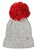 D&Y Warm Marled Rib Knit Beanie with Oversized Pompom, Grey