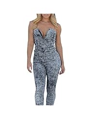 Sexy Strapless Denim Jumpsuit 