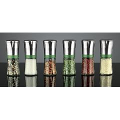 6x 15cm Edelstahl Maxx Cuisine Gew�rzm�hle Pfefferm�hle gr�n