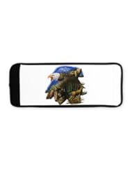 Velcro Beer Soda Cooler Koozie Wildlife Collage of Eagle Deer Wolf and Bear with Forest