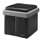 LevelUp Arcade Universal Folding Gaming Storage Ottoman - Gray/Black