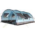XXL Tunnelzelt, f�r 6 Personen - hellblau/grau 5000mm Ws