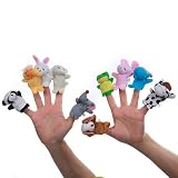10pcs Velvet marionnettes animales / Marionnettes à doigt