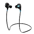 Mpow Swift Bluetooth 4.0 Wireless Sport Headphones Sweatproof Running Gym Exercise Bluetooth Stereo Earbuds Earphones Car Hands-free Calling Headsets with Microphone and High-fidelity Stereo Sound via apt-X for iPhone 6 6 plus 5S 4S Galaxy S6 S5 and iOS android Smartphones (Cool Black)