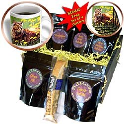 Cats - Cat In The Flower Field - Coffee Gift Baskets - Coffee Gift Basket by 3dRose LLC