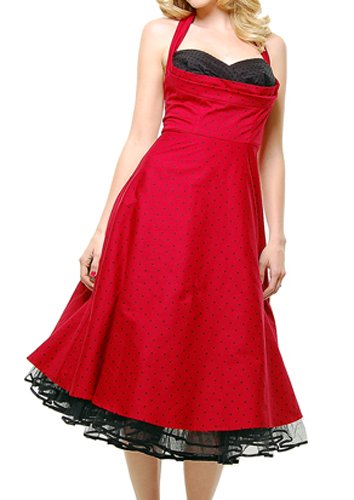Stop Staring! COVERGIRL Swing Dress in Red & Black or White - Available in All Sizes