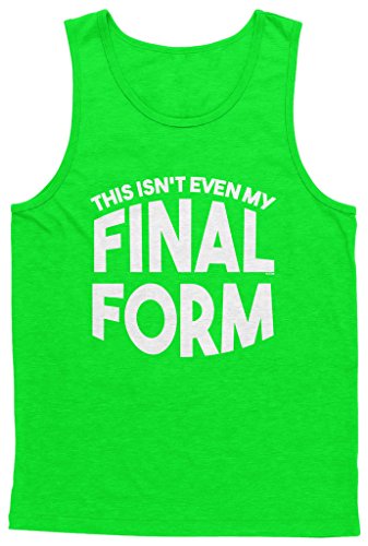 Blittzen Mens Tank This Isnt Even My Final Form, L, Lime Green