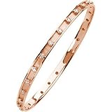 14K Rose Gold Diamond Bangle Bracelet - 0.75 Ct.