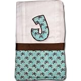 Personalized Blue Goth Burp Cloth