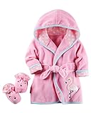 カーターズ Carter's ローブ ＆ ブーティー セット & ベビー・デポ モスリン ウォッシュクロス Flamingo Robe & Bootie Set フリーサイズ [並行輸入品]