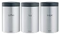 Brabantia Canister Set 1.4L (Tea, Coffee, Sugar) Matt Steel
