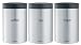 Brabantia Canister Set 1.4L (Tea, Coffee, Sugar) Matt Steel