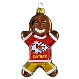 NFL Kansas City Chiefs Blown Glass Gingerbread Man Ornament