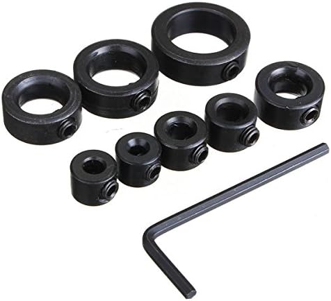 8pcs 3-16MM Drill Bit Shaft Depth Stop Collars Ring Set Wood Drills