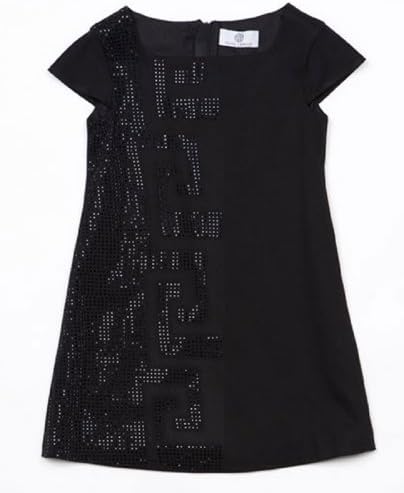 Young Versace Diamante Dress in Black-3