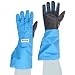 NSA G99CRSGELLGP Nylon Taslan and PTFE Elbow Waterproof Safety Glove with SaferGrip Palm, Cryogenic, 17" - 18" Length, Large, Blue
