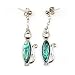 Naturosphère - Bijoux naturels - Boucles d'oreilles chat en nacre abalone