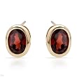 Earrings With 2.85ctw Genuine Garnets 14K Yellow Gold Length 9mm Earrings With 2.85ctw Genuine Garnets 14K Yellow Gold Length 9mm