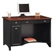 Stanford Computer Desk in Antique Black and Hansen Cherry Finish By Bush Furniture