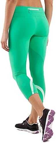 Vangona Womens Leggings Yoga Workout Gym Crop Capri Pants Green Small
