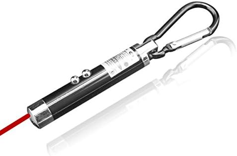 LED flashlig Laser Pointer Keychain Creative LED Aluminum Metal Accessories Key Pendant Camping riding mountain lighting flashlight Counterfeit fraud inspection machine Dollar test (Black)