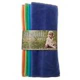 Itti Bitti Ultimate Velour Washable Wipes (Pack of 5, White Rainbow Mix)