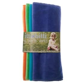 Itti Bitti Ultimate Velour Washable Wipes (Pack of 5, Bright Rainbow Mix)