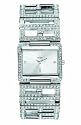 Guess Ladies 'Spellcheck' Silver Col with Dial Steel Stone Set Case & Bracelet Watch