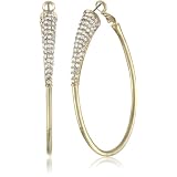 Jessica Simpson Medium Hoop Earrings with Clear Cry