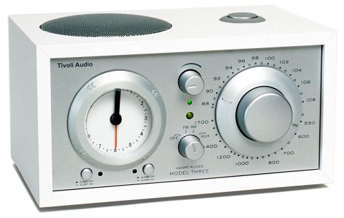 Tivoli Audio Model Three Uhrenradio weiss/silber