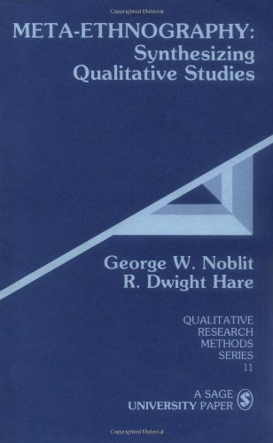 Textbook Cover for Meta-Ethnography: Synthesizing Qualitative Studies