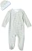 Spasilk 2 Piece Sleepwear With Hat - Boy Stripe Print, Blue, 0-3 Months