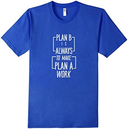 Men's Plan B/ Plan A Tshirt Medium Royal Blue