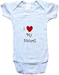 I LOVE MY SISTER! - BigBoyMusic Baby Designs - White, Blue or Pink Onesie / Baby T-shirt