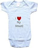 I LOVE MY SISTER! - BigBoyMusic Baby Designs - White, Blue or Pink Onesie / Baby T-shirt