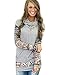 eshion 2015 Womens Long Sleeve Round Neck Splice Shirt Blouse Tops