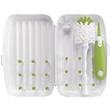 OXO Tot On-the-Go Travel Drying Rack with Bottle Brush- Green