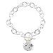 Hello Kitty Blue Austrian Crystal Rhodium Charm Bracelet