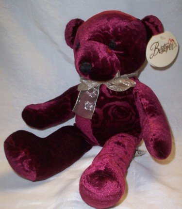 41RsUhUYMuL Bestever 12 Textured Burgundy Velvet Teddy Bear Sophia