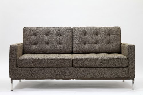 Lexington Modern Florence Style Loveseat, Oatmeal Wool