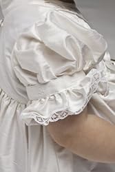 Poppet Heirloom 100% Silk Dupioni Christening Gown with Headband and Booties