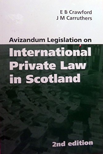 Avizandum Legislation on International Private Law in Scotland