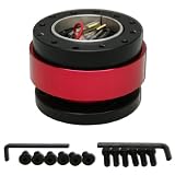 UNIVERSAL QUICK RELEASE STEERING WHEEL HUB ADAPTOR BLACK/RED