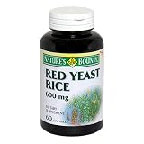 Nature's Bounty Red Yeast Rice, 600 mg, 60 Capsules (Pack of 2)