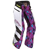 Fly Racing Kinetic Boot-Cut Women's MX/Off-Road/Dirt Bike Motorcycle Pants - Purple/Teal / Size 3/4
