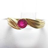 14K Yellow Gold Burmese Ruby Ring