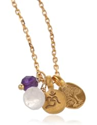 Satya Jewelry "Classics13" Moonstone Quest Mini Charm Chain Necklace