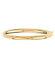 10 Karat 7" Yellow Gold Shiny High Dome Flex Bangle