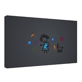 abstract cartoon photoshop girl A2 large framed canvas art